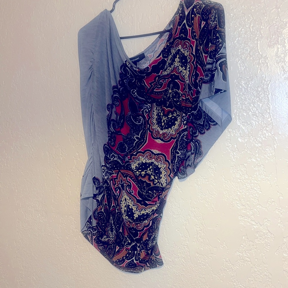 Off the left shoulder blouse
